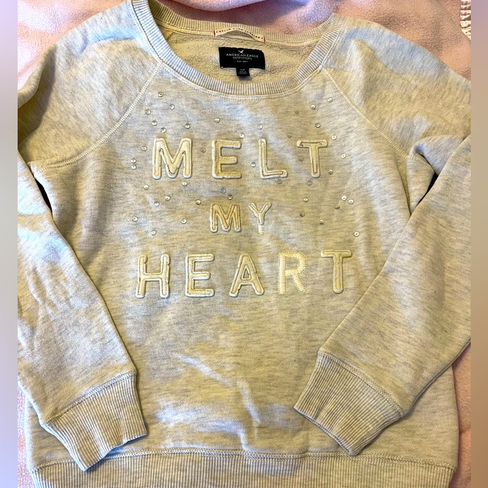 American Eagle Outfitters Gray Sweatshirt Ladies Size Small